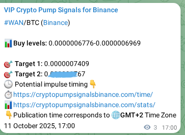 Trading signal proof: WAN pump from Binance, 11 October 2025, 17:07 Trading signal proof: WAN pump from Binance, 11 October 2025, 17:07