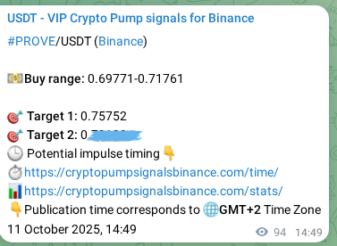 Verify the crypto signal proof for PROVE on Binance, 11 October 2025, 17:27 Crypto signal proof: PROVE pump on Binance, 11 October 2025, 17:27