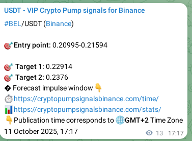 Confirm the trading signal for BEL pump on Binance at 11 October 2025, 17:39 Trading signal confirmation: BEL pump on Binance at 11 October 2025, 17:39