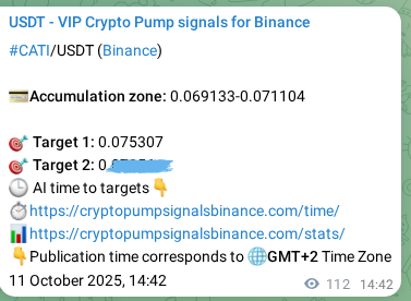 Watch the live proof of CATI pump signal on Binance, 11 October 2025, 17:49 Live proof of CATI pump signal on Binance, 11 October 2025, 17:49