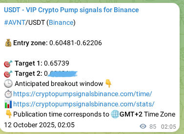 Trading signal proof: AVNT pump from Binance, 12 October 2025, 04:26 Trading signal proof: AVNT pump from Binance, 12 October 2025, 04:26