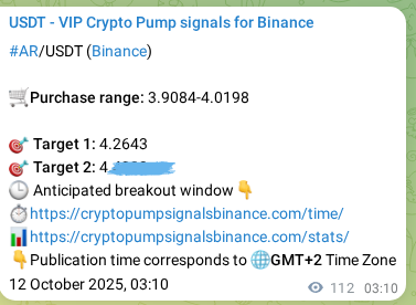 Crypto market signal proof: AR pump on Binance, 12 October 2025, 06:14 Crypto market signal proof: AR pump on Binance, 12 October 2025, 06:14