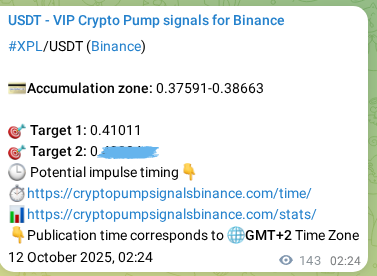 Binance exchange signal proof for XPL, 12 October 2025, 06:22 Binance exchange signal proof for XPL, 12 October 2025, 06:22