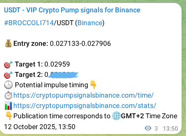 Confirm quantitative model: BROCCOLI714 trading signal verification on Binance, 12 October 2025, 13:56 Quantitative verification: BROCCOLI714 trading signal proof on Binance, 12 October 2025, 13:56