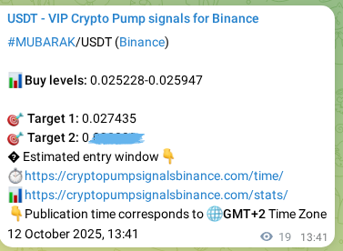 Authenticate statistical results: MUBARAK pump signal validation on Binance, 12 October 2025, 14:13 Statistical confirmation: MUBARAK pump signal validation on Binance, 12 October 2025, 14:13