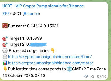 Check the FF pump verification image from Binance, 13 October 2025, 09:10 FF pump verification image from Binance, 13 October 2025, 09:10