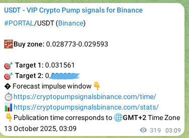 Validate model effectiveness: PORTAL pump signal success on Binance, 13 October 2025, 11:58 Predictive verification: PORTAL pump signal reliability on Binance, 13 October 2025, 11:58