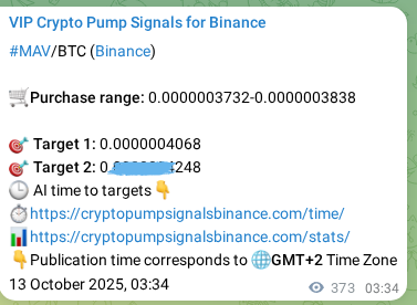 Check the MAV pump verification image from Binance, 13 October 2025, 13:56 MAV pump verification image from Binance, 13 October 2025, 13:56