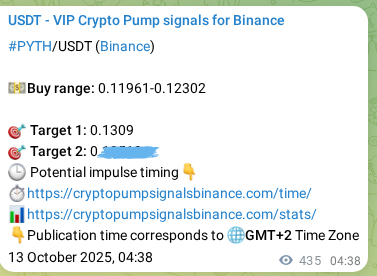 Real-time proof of PYTH pump signal on Binance, 13 October 2025, 16:42 Real-time proof of PYTH pump signal on Binance, 13 October 2025, 16:42