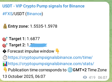 Learn about the FXS pump signal confirmation from Binance, 13 October 2025, 17:45 FXS pump signal confirmation from Binance, timestamp: 13 October 2025, 17:45