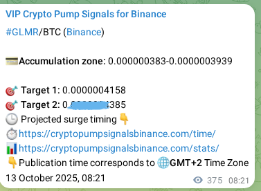 Confirm the Binance trading signal for GLMR, 13 October 2025, 18:46 Binance trading signal verification for GLMR, 13 October 2025, 18:46