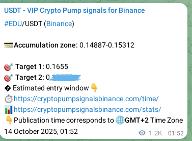 Discover the authenticated EDU pump signal on Binance, 15 October 2025, 10:24 Authenticated EDU pump signal on Binance, 15 October 2025, 10:24