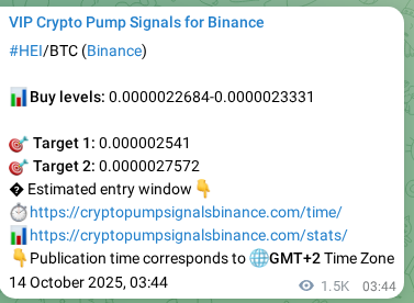 Binance signal verification for HEI pump, 15 October 2025, 20:12