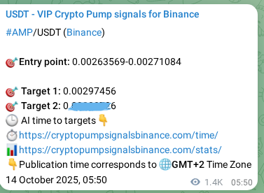 Authenticate the market signal for AMP on Binance at 15 October 2025, 20:48 Market signal authentication: AMP on Binance at 15 October 2025, 20:48