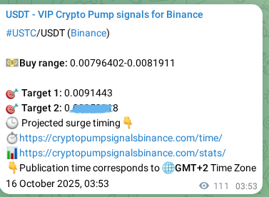 Authenticated proof of USTC's pump signal on Binance at 16 October 2025, 06:57 Authenticated proof of USTC's pump signal on Binance at 16 October 2025, 06:57