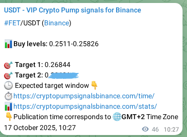 Trading signal proof: FET pump from Binance, 17 October 2025, 11:34 Trading signal proof: FET pump from Binance, 17 October 2025, 11:34
