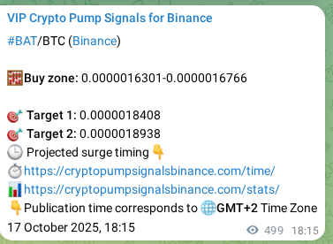 BAT pump signal verification from Binance, timestamp: 18 October 2025, 08:06