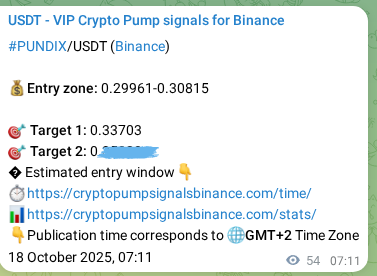 Signal verification: Confirm PUNDIX pump on Binance at 18 October 2025, 08:40 Signal verification: PUNDIX pump on Binance at 18 October 2025, 08:40