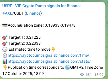 Learn about the AXL pump signal confirmation from Binance, 18 October 2025, 12:56 AXL pump signal confirmation from Binance, timestamp: 18 October 2025, 12:56