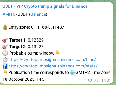 Watch the live proof of MITO pump signal on Binance, 18 October 2025, 16:41 Live proof of MITO pump signal on Binance, 18 October 2025, 16:41