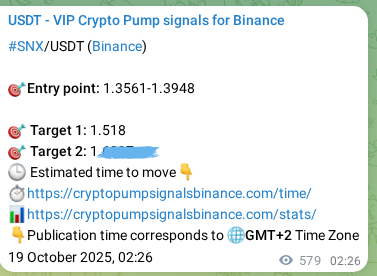 Signal authentication: SNX pump on Binance at 19 October 2025, 18:31