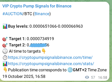 Crypto market signal proof: AUCTION pump on Binance, 19 October 2025, 18:32 Crypto market signal proof: AUCTION pump on Binance, 19 October 2025, 18:32