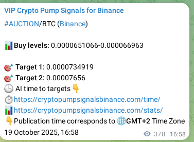 Explore the AUCTION pump signal verification from Binance, timestamp: 20 October 2025, 03:27 AUCTION pump signal verification from Binance, timestamp: 20 October 2025, 03:27