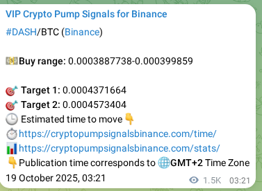 Market signal verification: DASH on Binance at 20 October 2025, 21:36 Market signal verification: DASH on Binance at 20 October 2025, 21:36