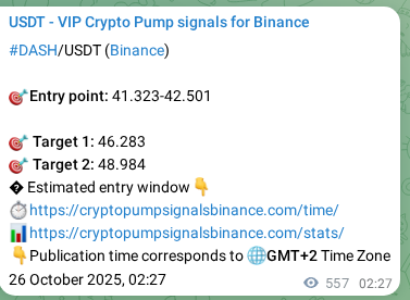 Check the DASH pump verification image from Binance, 26 October 2025, 17:54 DASH pump verification image from Binance, 26 October 2025, 17:54