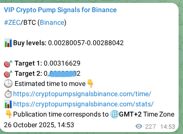 Confirm the trading signal for ZEC pump on Binance at 26 October 2025, 21:10 Trading signal confirmation: ZEC pump on Binance at 26 October 2025, 21:10