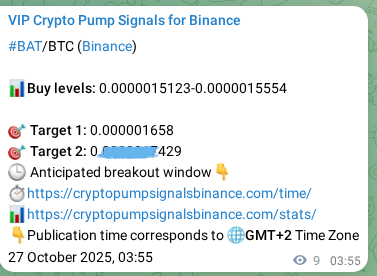 Binance trading signal proof for BAT pump, 27 October 2025, 04:09 Binance trading signal proof for BAT pump, 27 October 2025, 04:09