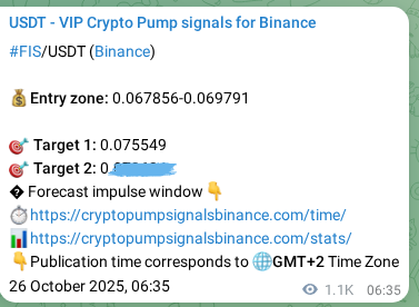 Confirm the Binance trading signal for FIS pump, 27 October 2025, 13:31 Binance trading signal confirmation for FIS pump, 27 October 2025, 13:31