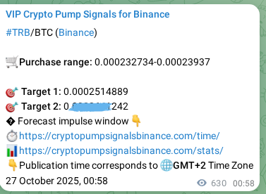 Discover the authenticated TRB pump signal on Binance, 27 October 2025, 18:28 Authenticated TRB pump signal on Binance, 27 October 2025, 18:28