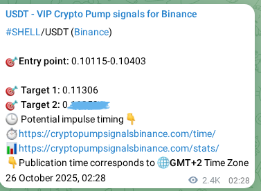 Trading signal confirmation: SHELL pump on Binance at 28 October 2025, 20:05