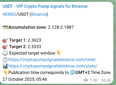 Binance trading signal proof for ENSO pump, 29 October 2025, 10:28 Binance trading signal proof for ENSO pump, 29 October 2025, 10:28