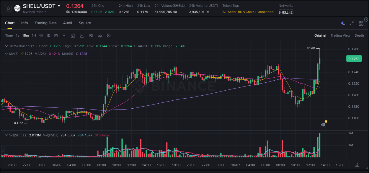 Dive into crypto pump data analytics for SHELL on Binance, 07 October 2025, 13:19 Crypto pump data analytics for SHELL on Binance, 07 October 2025, 13:19