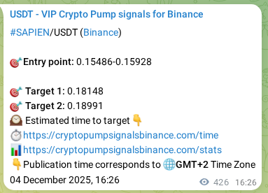 Explore the SAPIEN pump signal verification from Binance, timestamp: 05 December 2025, 04:13 SAPIEN pump signal verification from Binance, timestamp: 05 December 2025, 04:13