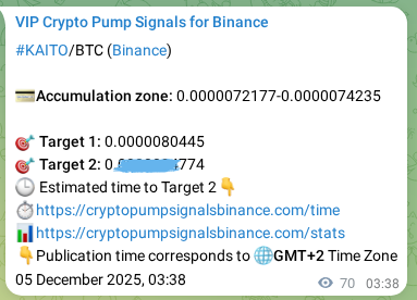 Check out the Binance pump signal proof for KAITO on 05 December 2025, 05:35 Binance pump signal proof for KAITO on 05 December 2025, 05:35
