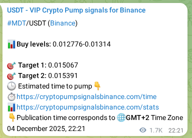 Signal proof for MDT pump on Binance at 06 December 2025, 21:48
