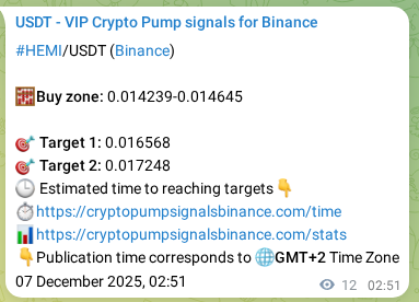 HEMI pump signal verification from Binance, timestamp: 07 December 2025, 03:11