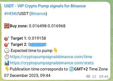HEMI pump signal verification from Binance, timestamp: 07 December 2025, 10:16