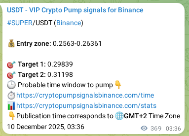 Crypto market signal proof: SUPER pump on Binance, 10 December 2025, 13:51 Crypto market signal proof: SUPER pump on Binance, 10 December 2025, 13:51