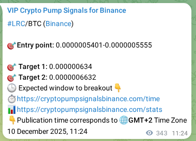 Trading signal proof: LRC pump from Binance, 10 December 2025, 20:57 Trading signal proof: LRC pump from Binance, 10 December 2025, 20:57