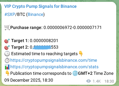 View the proof of SXP pump signal on Binance at 11 December 2025, 08:45 Proof of SXP pump signal on Binance at 11 December 2025, 08:45