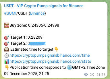 View the proof of SOMI pump signal on Binance at 12 December 2025, 05:45 Proof of SOMI pump signal on Binance at 12 December 2025, 05:45
