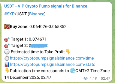 Check out the Binance pump signal proof for SXP on 20 December 2025, 13:58 Binance pump signal proof for SXP on 20 December 2025, 13:58