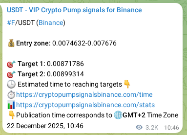 F pump signal verification from Binance, timestamp: 26 December 2025, 03:15