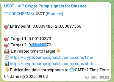 See the verification image for 1000CHEEMS pump signal on Binance at 04 January 2026, 19:37 Verification image for 1000CHEEMS pump signal on Binance at 04 January 2026, 19:37