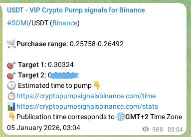 Crypto market signal proof: SOMI pump on Binance, 06 January 2026, 06:29 Crypto market signal proof: SOMI pump on Binance, 06 January 2026, 06:29