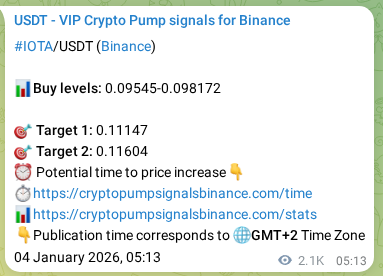 View the market signal proof for IOTA pump from Binance, 06 January 2026, 14:49 Market signal proof: IOTA pump from Binance, 06 January 2026, 14:49